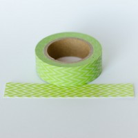 green-chevron-washi-tape